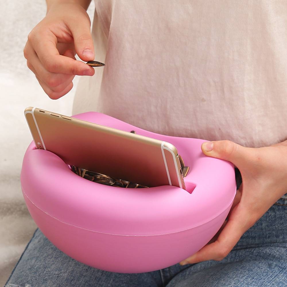 Lazy Snack Bowl Best Sellers Home Supplies Kitchen Color : Red|Green|Pink|Blue Lazy Snack Bowl Best Sellers Home Supplies Kitchen