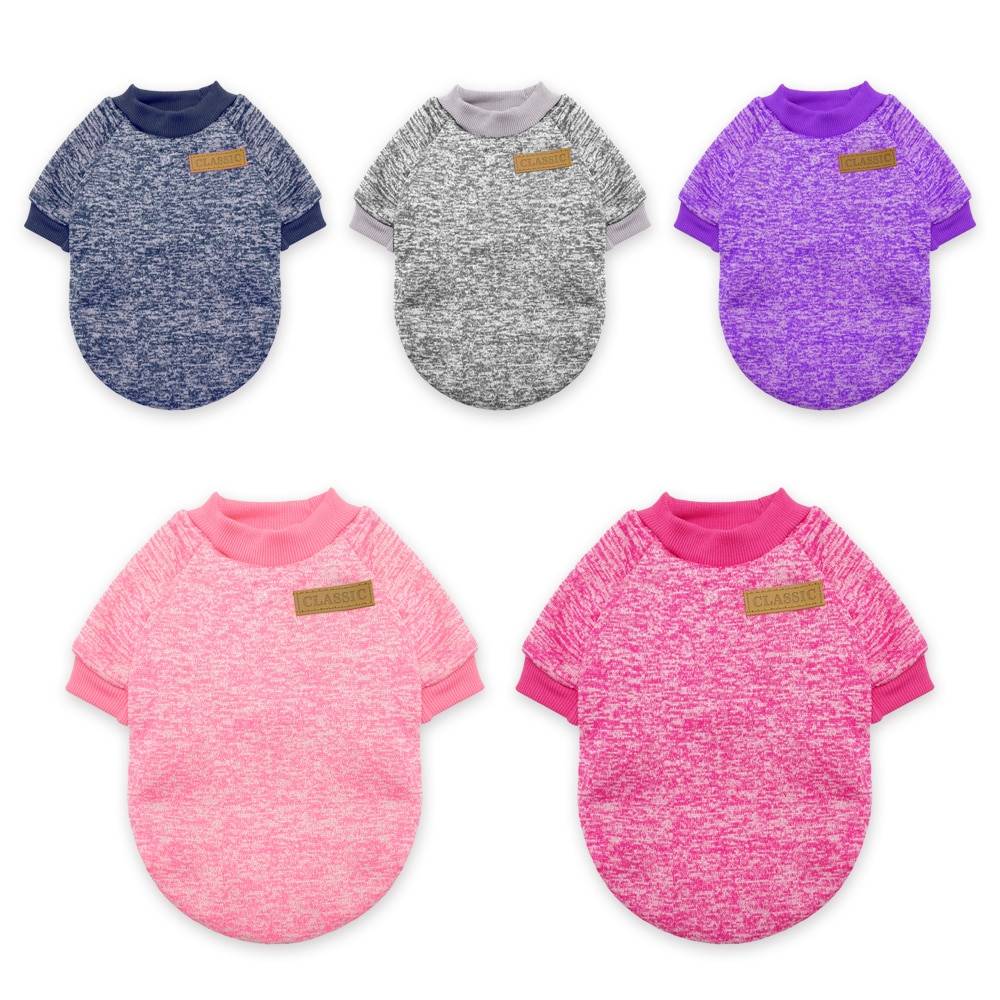 Warm Sweater for Small Pets Pet Supplies and Accessories Color : Rose|Gray|Blue|Pink|Purple Warm Sweater for Small Pets Pet Supplies and Accessories