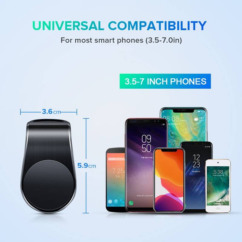 Magnetic Car Phone Holder Accessories Auto Supplies Color : Black|New Black|Silver|New Silver Magnetic Car Phone Holder Accessories Auto Supplies