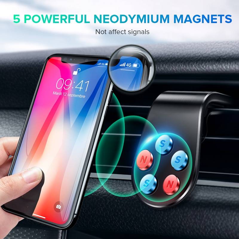 Magnetic Car Phone Holder Accessories Auto Supplies Color : Black|New Black|Silver|New Silver Magnetic Car Phone Holder Accessories Auto Supplies