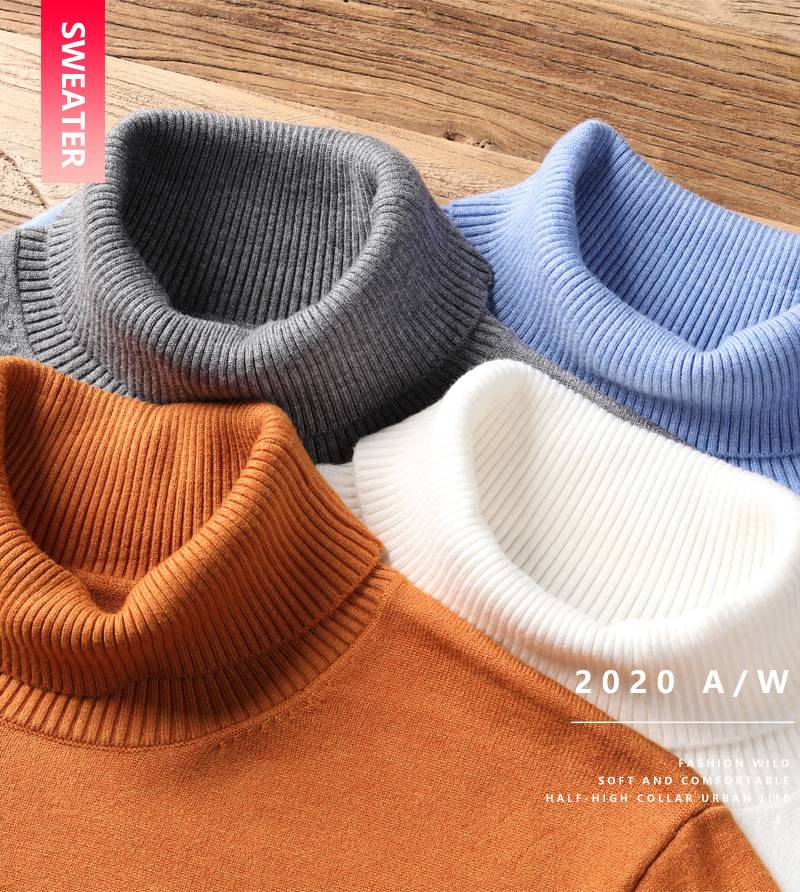 Autumn Winter Men's Turtleneck Sweater Pullover
