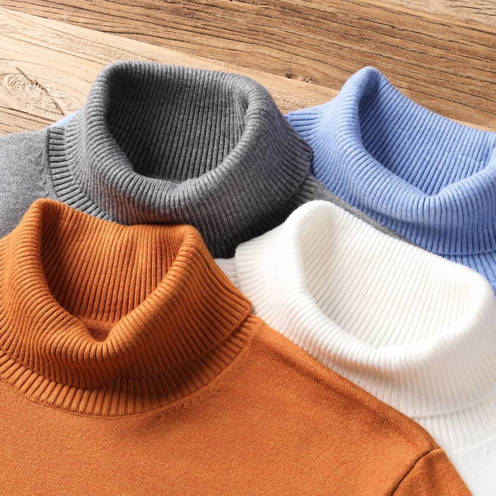 Autumn Winter Men's Turtleneck Sweater Pullover