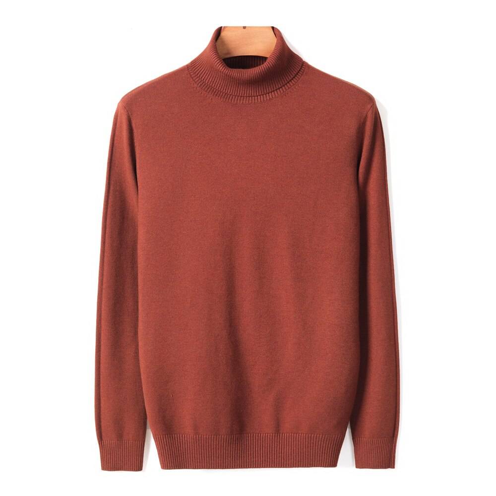 Autumn Winter Men's Turtleneck Sweater Pullover