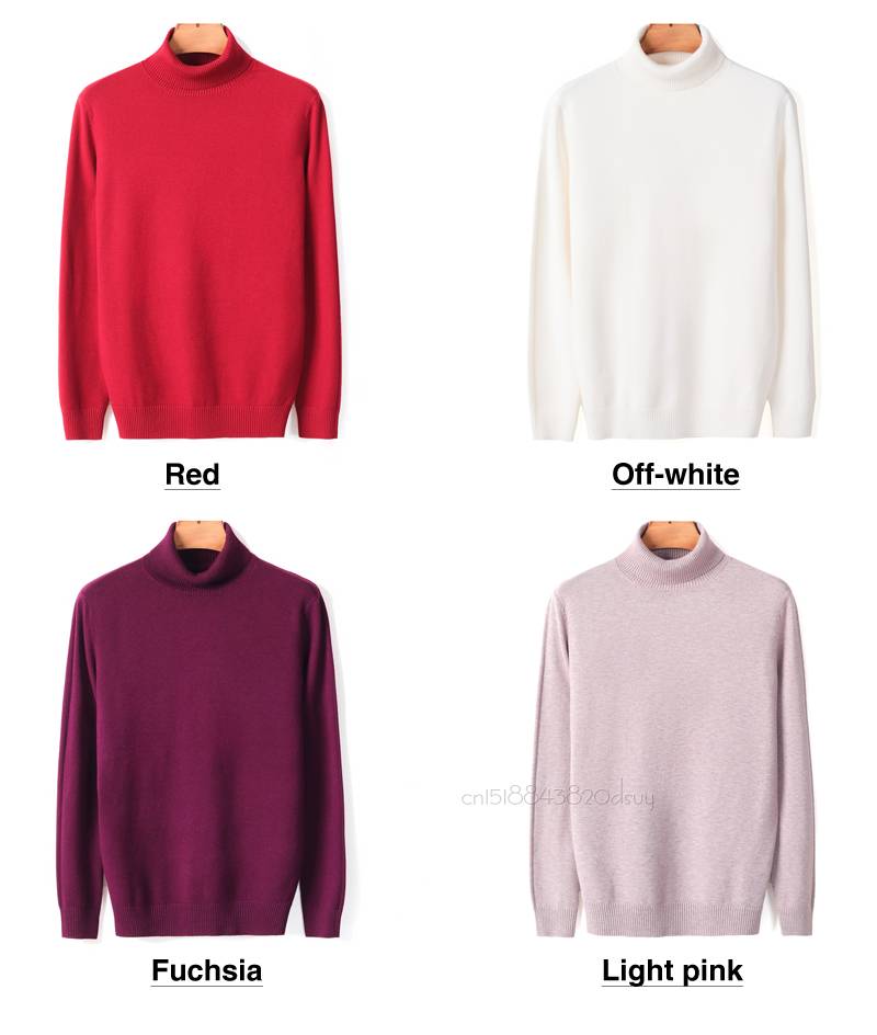 Autumn Winter Men's Turtleneck Sweater Pullover
