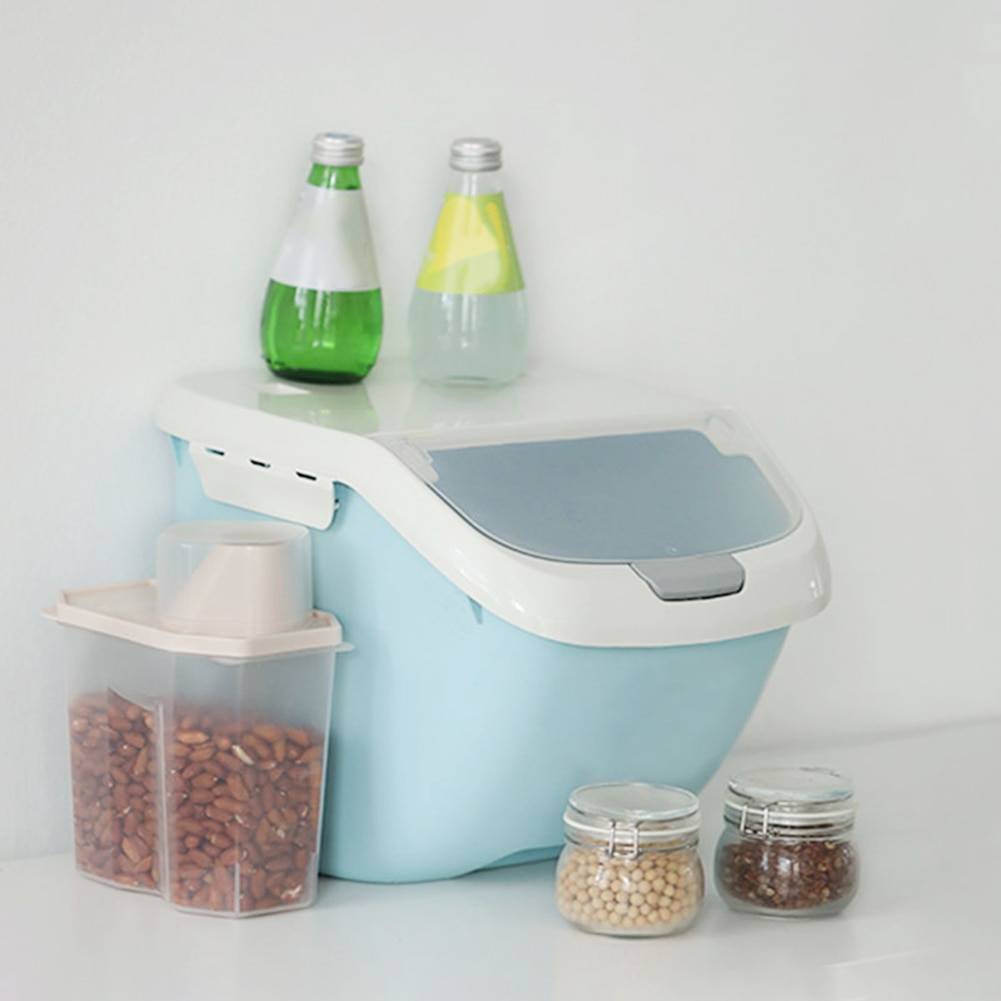 6kg Rice Storage Box Grain Cereal Dispenser Container with Flip Lid Home Accessories and Essentials Home Supplies Kitchen Color : Orange|Blue|Grey 6kg Rice Storage Box Grain Cereal Dispenser Container with Flip Lid Home Accessories and Essentials Home Supplies Kitchen