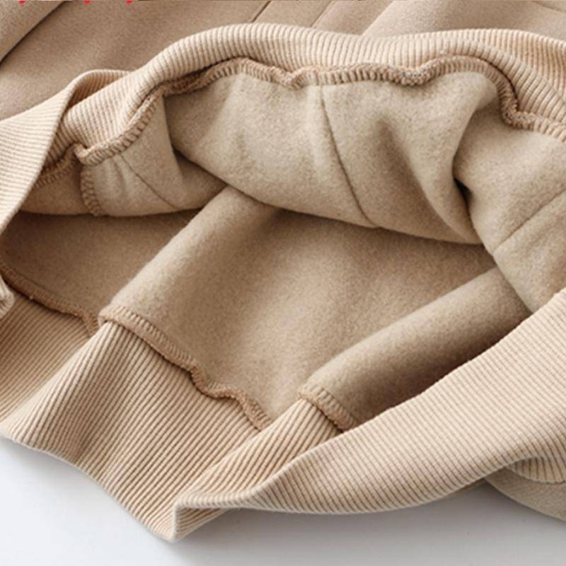 Women Thick Fleece 100% Cotton Hoodie and Pants Set