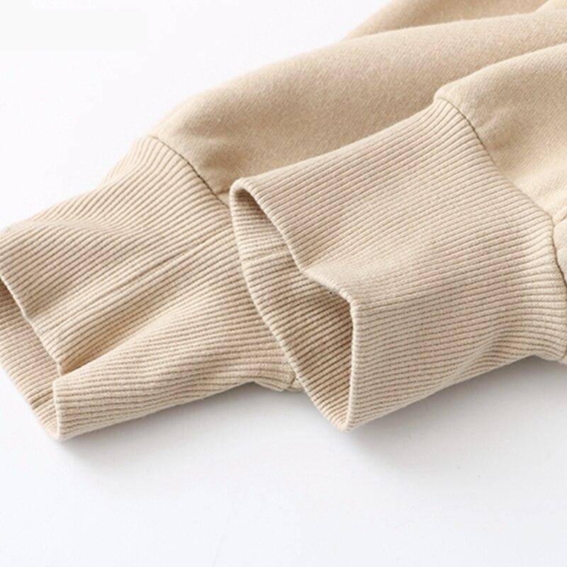 Women Thick Fleece 100% Cotton Hoodie and Pants Set