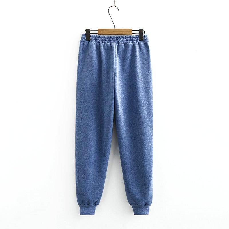 Women Thick Fleece 100% Cotton Hoodie and Pants Set