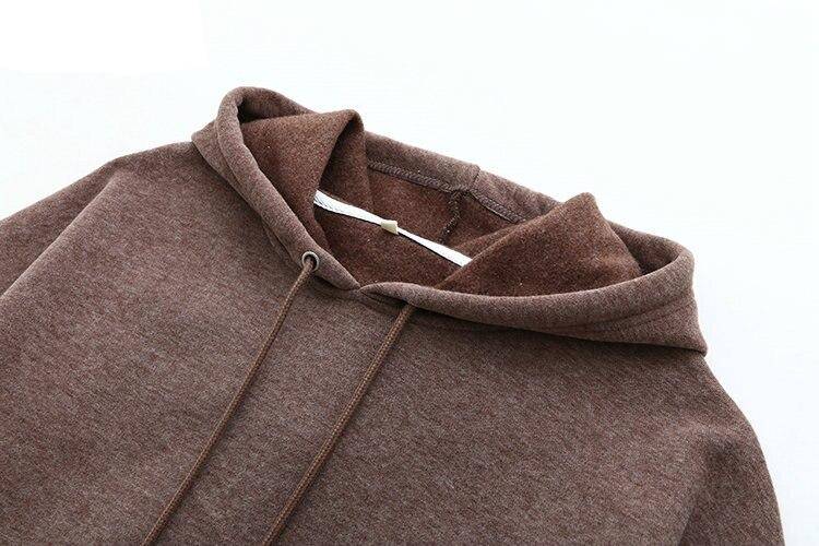 Women Thick Fleece 100% Cotton Hoodie and Pants Set