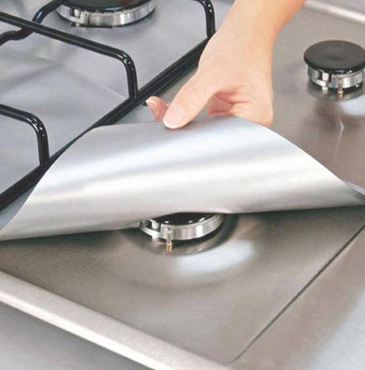 4Pcs Reusable Gas Stove Stovetop Protector Liner Cover 4Pcs Reusable Gas Stove Stovetop Protector Liner Cover