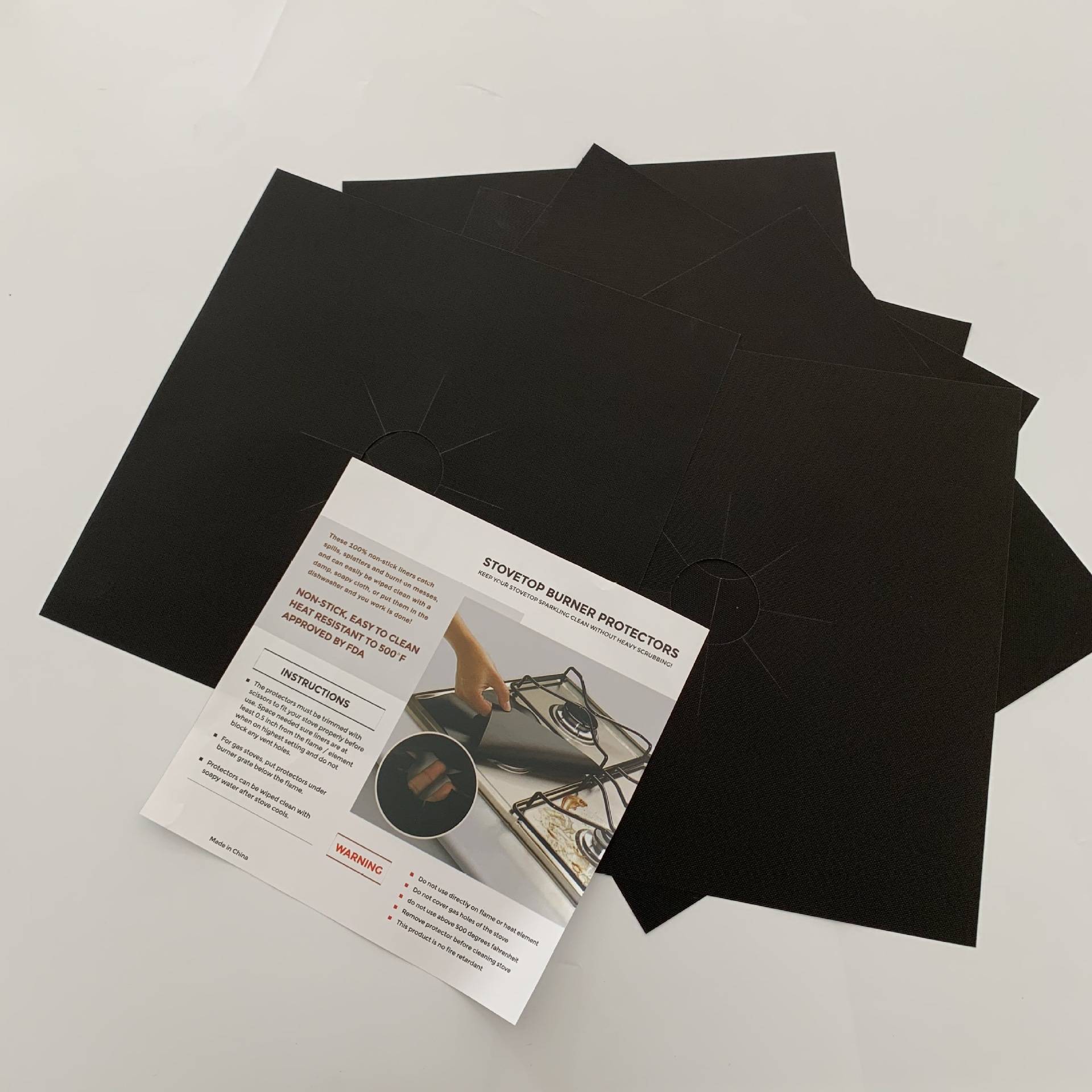 4Pcs Reusable Gas Stove Stovetop Protector Liner Cover 4Pcs Reusable Gas Stove Stovetop Protector Liner Cover