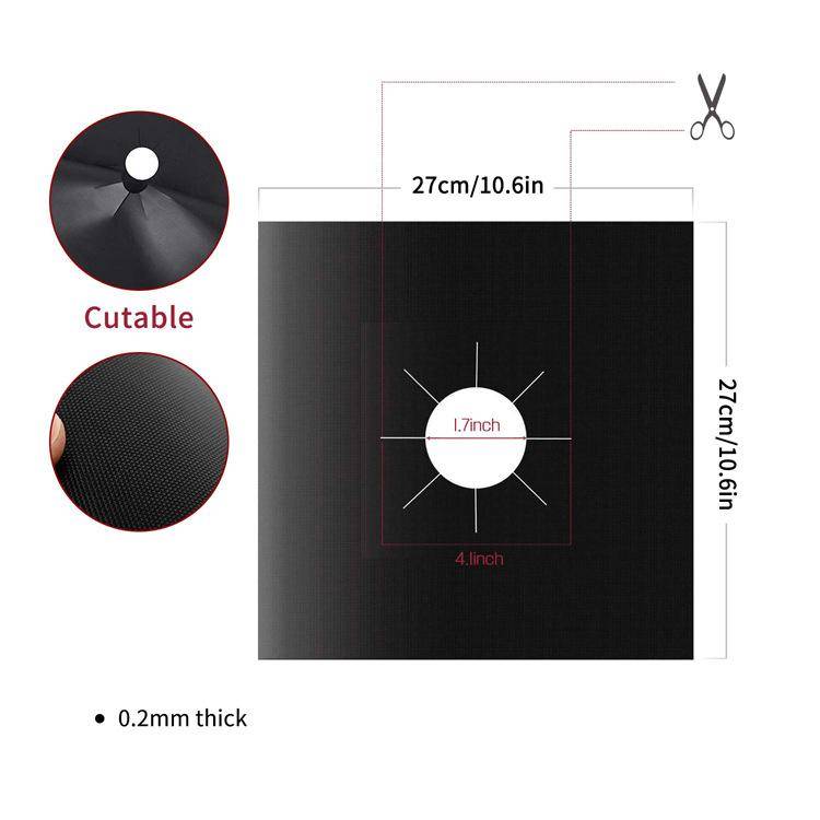 4Pcs Reusable Gas Stove Stovetop Protector Liner Cover 4Pcs Reusable Gas Stove Stovetop Protector Liner Cover