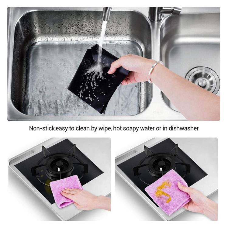 4Pcs Reusable Gas Stove Stovetop Protector Liner Cover 4Pcs Reusable Gas Stove Stovetop Protector Liner Cover