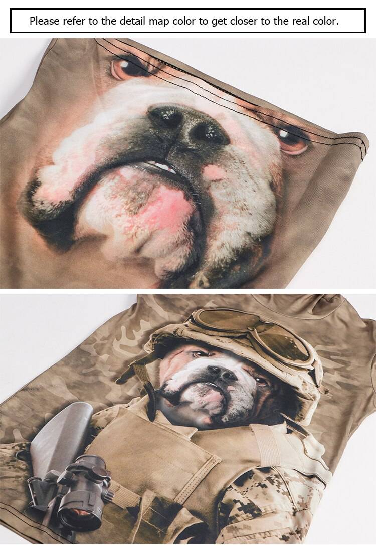 Men's High Collar With Mask Compression 3D T shirt