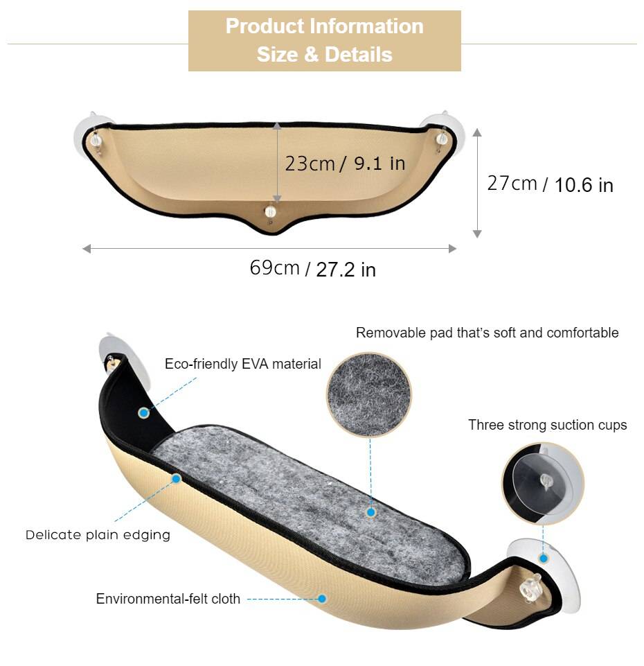 Pet Hanging Beds Cat Sunny Seat Window Mount Pet Cat Hammock Chair Comfortable Cat Pet Bed Shelf Seat Beds Warm Ferret Cage