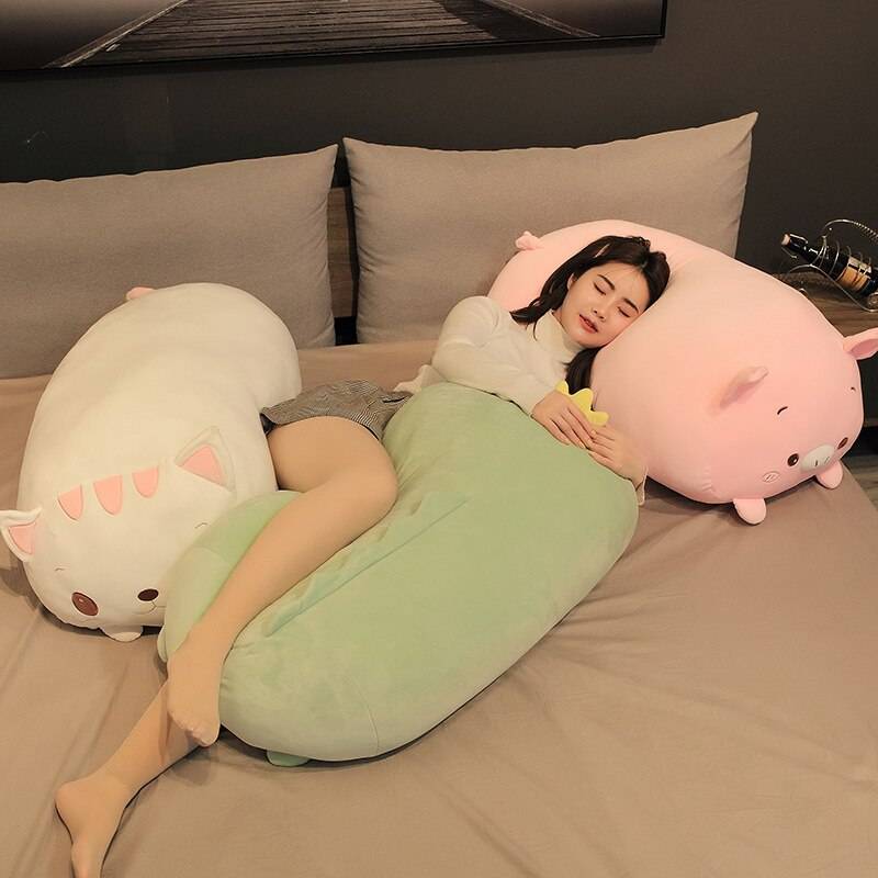 28cm/60cm/85cm Kawaii Soft Plush Pillow Stuffed Animal Pillow Toy