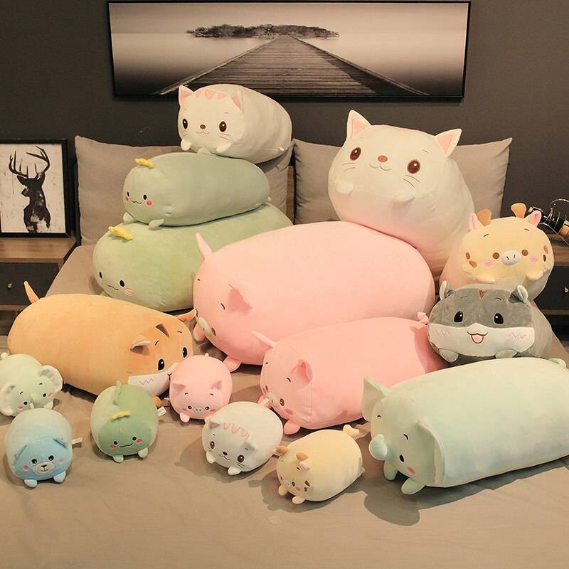 28cm/60cm/85cm Kawaii Soft Plush Pillow Stuffed Animal Pillow Toy
