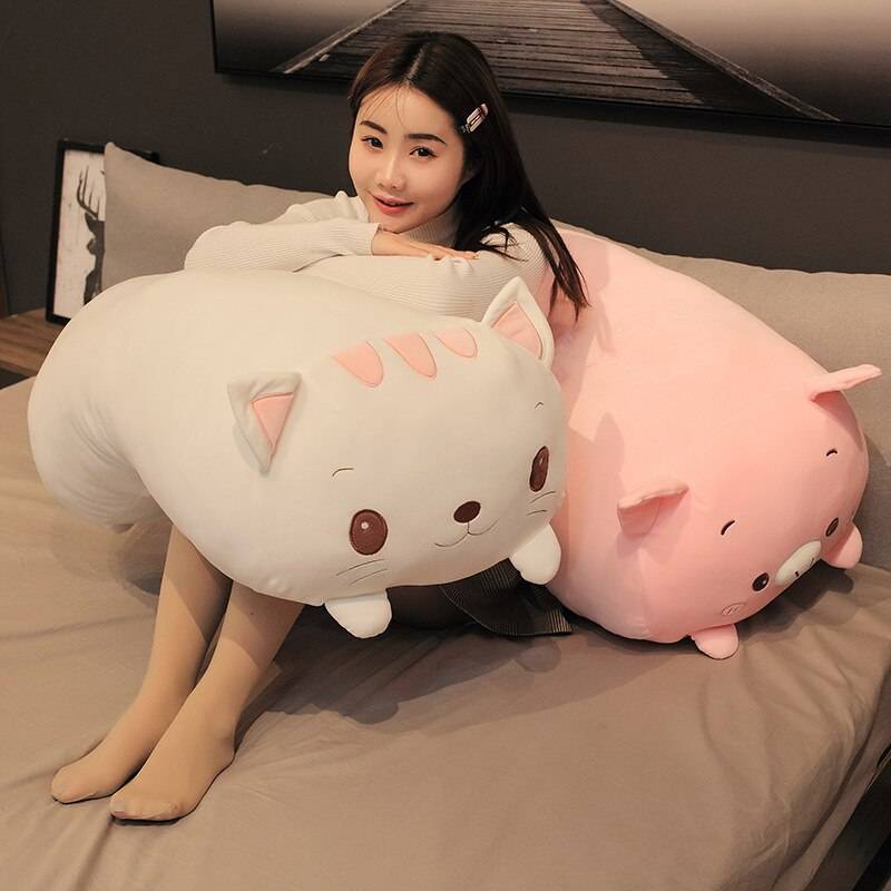 28cm/60cm/85cm Kawaii Soft Plush Pillow Stuffed Animal Pillow Toy