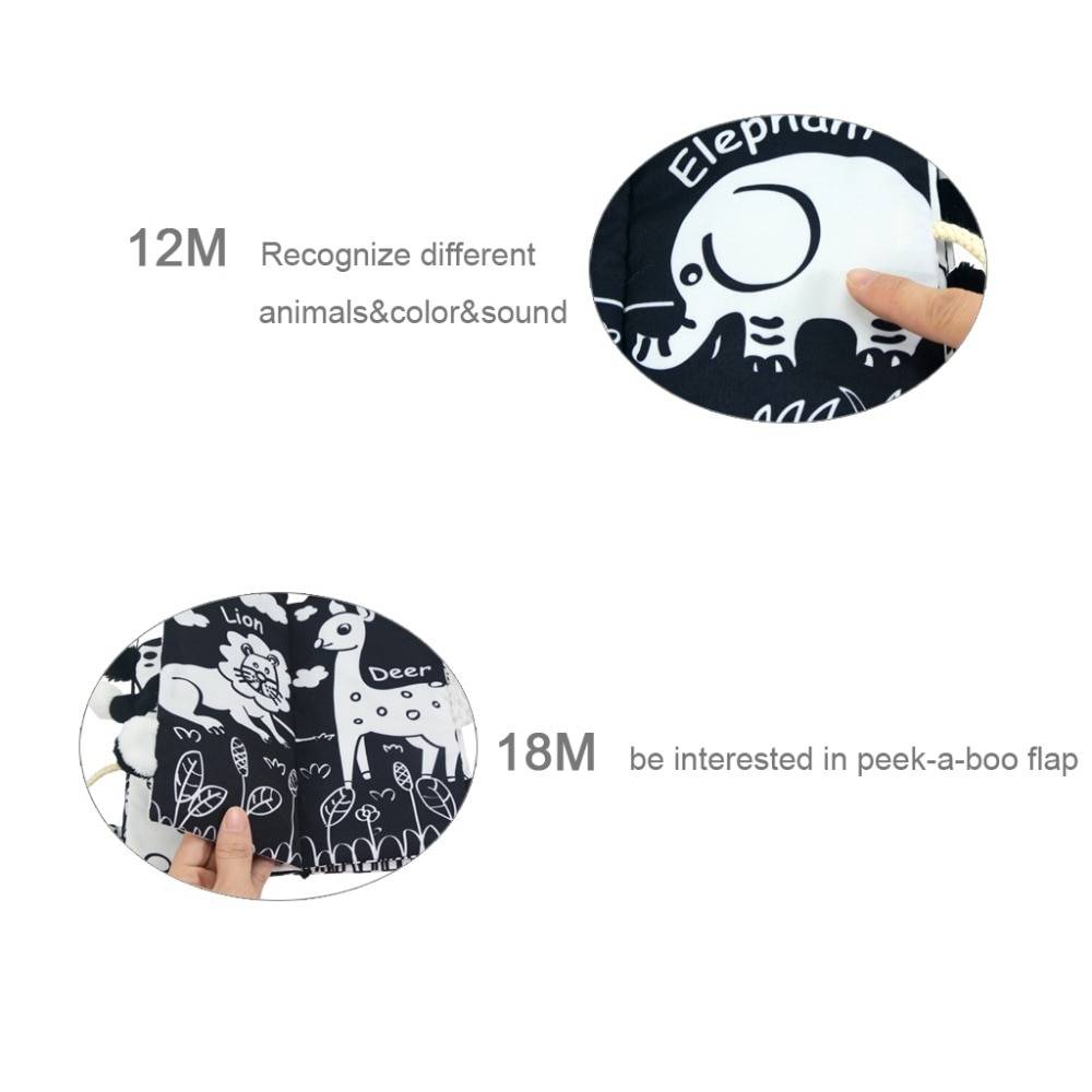 Black and White Soft Cloth Books for Babies Clothing and Accessories Kids and Babies Type : Farm Tails|Jungly Tails Black and White Soft Cloth Books for Babies Clothing and Accessories Kids and Babies