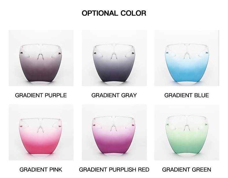 1PC Colorful/Transparent Protective Mask Full Face Shield Dustproof Goggles Safety Glasses Anti-spray Mask Riding Visor With Box 1PC Colorful/Transparent Protective Mask Full Face Shield Dustproof Goggles Safety Glasses Anti-spray Mask Riding Visor With Box