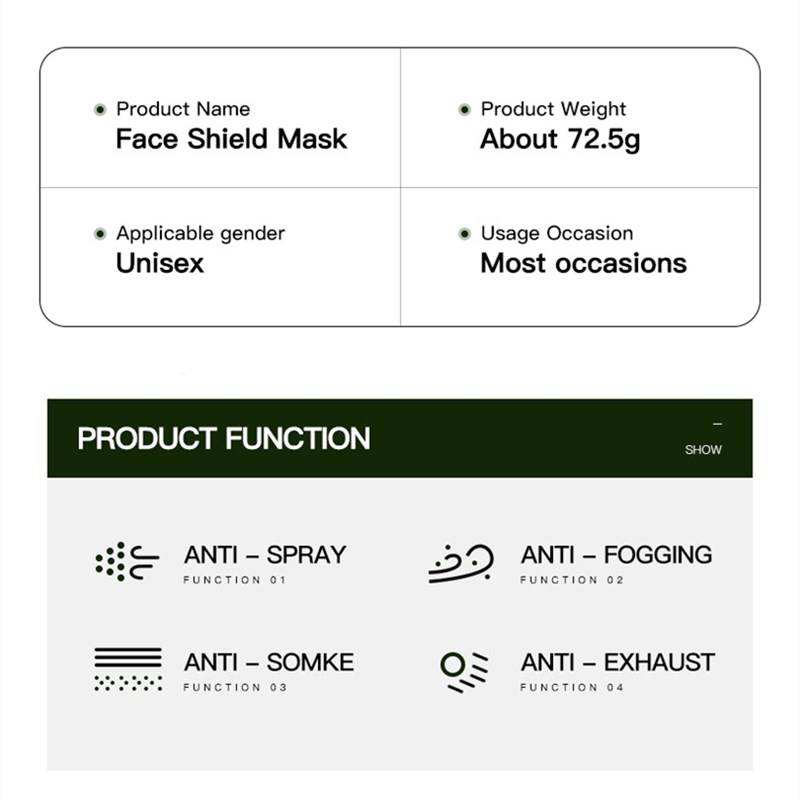 1PC Colorful/Transparent Protective Mask Full Face Shield Dustproof Goggles Safety Glasses Anti-spray Mask Riding Visor With Box 1PC Colorful/Transparent Protective Mask Full Face Shield Dustproof Goggles Safety Glasses Anti-spray Mask Riding Visor With Box