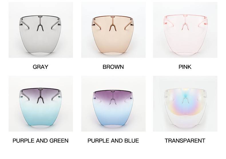 1PC Colorful/Transparent Protective Mask Full Face Shield Dustproof Goggles Safety Glasses Anti-spray Mask Riding Visor With Box 1PC Colorful/Transparent Protective Mask Full Face Shield Dustproof Goggles Safety Glasses Anti-spray Mask Riding Visor With Box