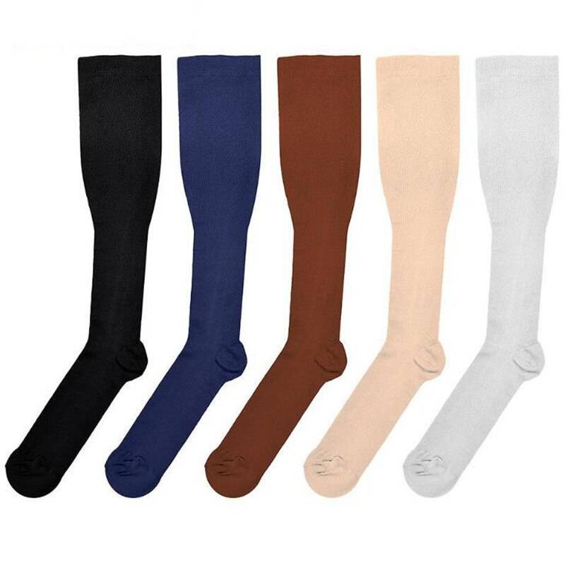 6 Pairs/Lot Compression Socks for Women and Men Relief Leg Pain Prevent Varicose Veins Fit Leg Edema Patients, Athletic, Running