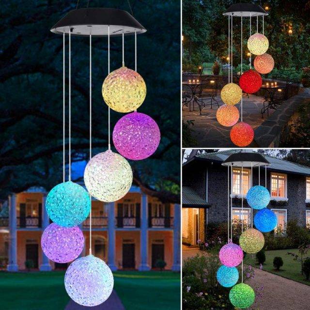 Solar Powered LED Wind Chimes Home Accessories and Essentials Home Supplies