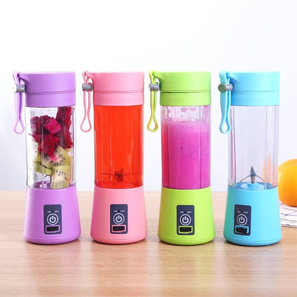 13-Ounce USB-Rechargeable Fruit Blender Color : Purple|Blue|Pink|Green 13-Ounce USB-Rechargeable Fruit Blender